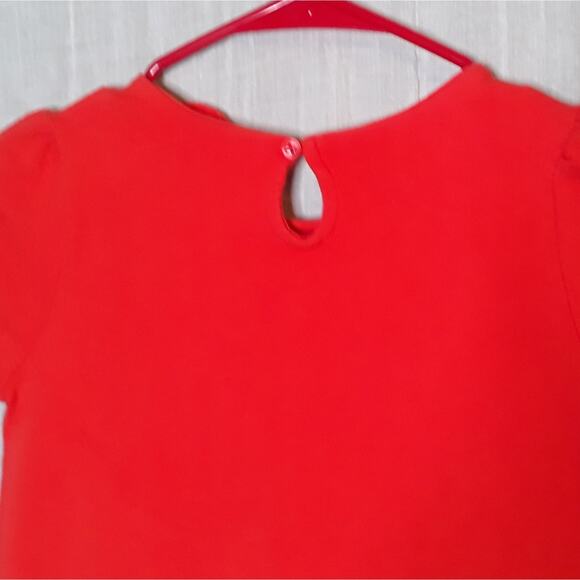 Gymboree Girls 8 Dress Drop Waist Red Orange Rhinestone Neck Line - Picture 4 of 5